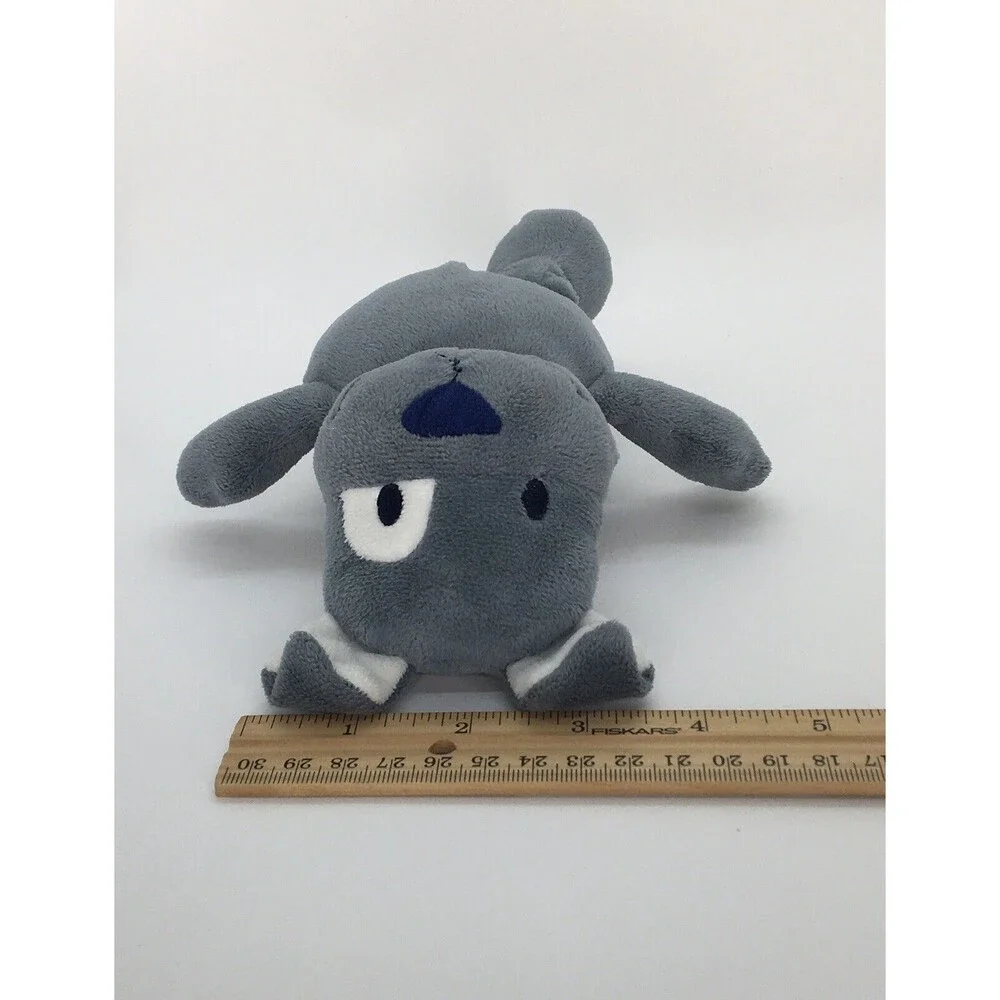 Carters Just One You Plush Gray Bulldog‎ Puppy Dog Baby Toy Orange Collar 2012